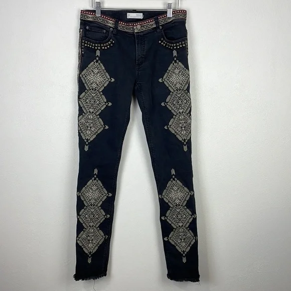 ANTHROPOLOGIE Odd Molly Embroidered Skinny Jeans - Picture 1 of 14
